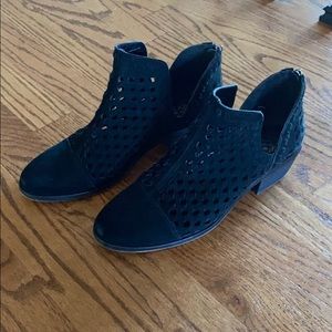 Vince Camuto perforated black booties size 7 1/2 M